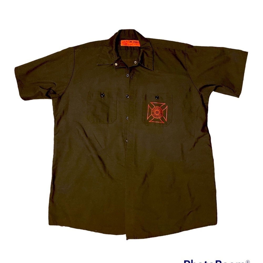 Vintage Triumph utility button down sz xl - Picture 2 of 5